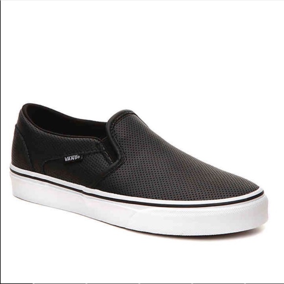 vans asher black and white